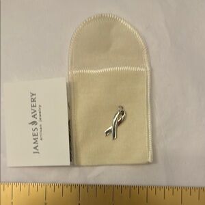 James Avery Silver Cancer Ribbon Charm